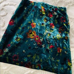 Velvet Floral Loft Skirt